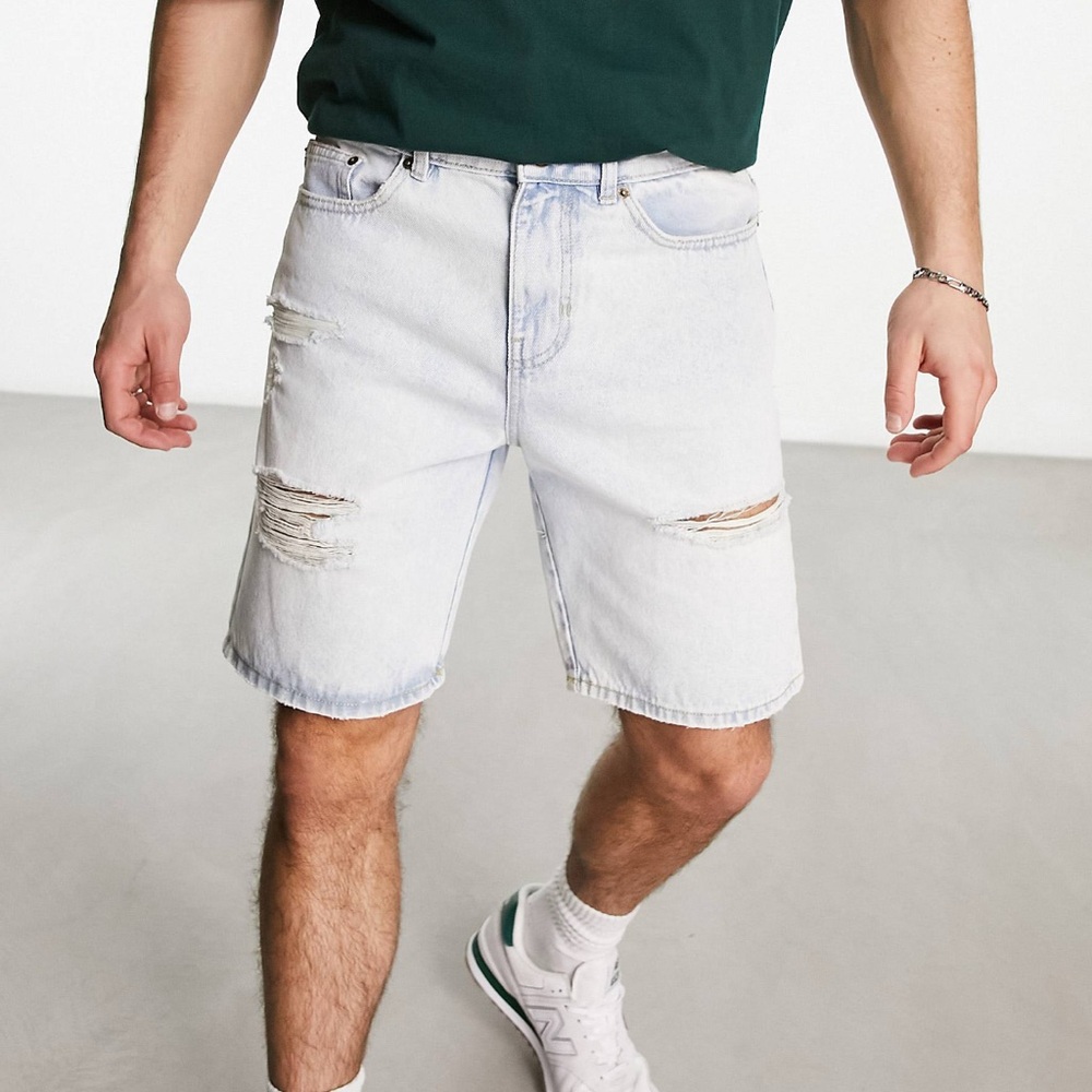 Men's Casual Light Denim Shorts